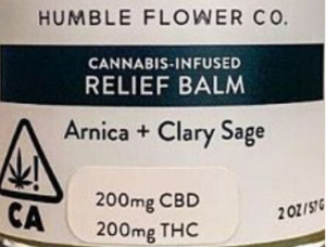 Humble Flower Co. Relief Balm at Natural Aid, Sunland, LA